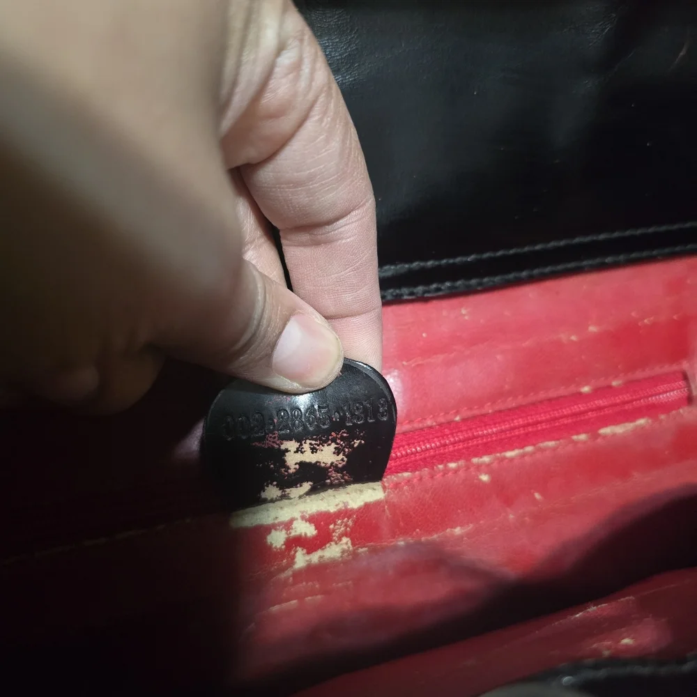 Authentic GUCCI Vintage Leather Hand Tote Bag Black - Picture 10 of 11